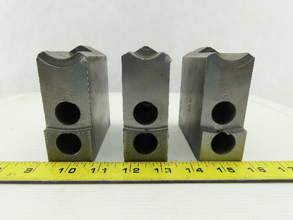 Dillon KW8HP Serrated 1.5mm x 60° Soft Steel Lathe 8" Chuck Jaw Set of 3