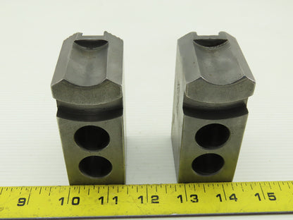 Dillon KW8 Serrated 1.5mm x 60° Soft Steel Lathe 8" Chuck Jaw Lot Of 2