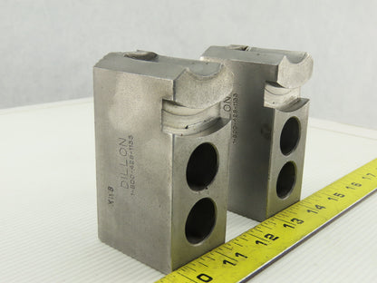 Dillon KW8 Serrated 1.5mm x 60° Soft Steel Lathe 8" Chuck Jaw Lot Of 2