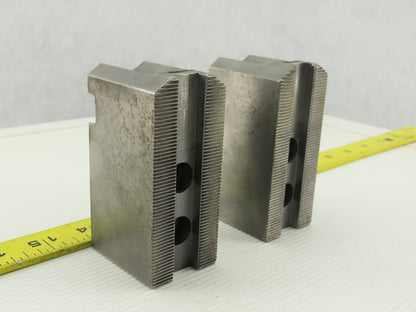 Dillon KW8 Serrated 1.5mm x 60° Soft Steel Lathe 8" Chuck Jaw Lot Of 2