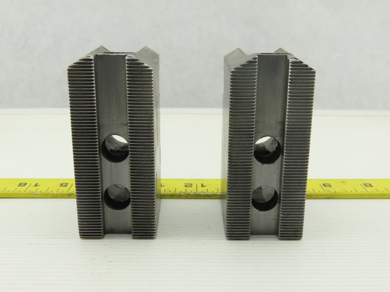 Dillon KW8 Serrated 1.5mm x 60° Soft Steel Lathe 8" Chuck Jaw Lot Of 2