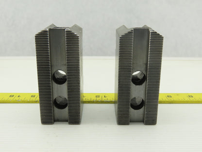 Dillon KW8 Serrated 1.5mm x 60° Soft Steel Lathe 8" Chuck Jaw Lot Of 2