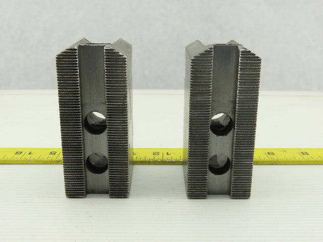 Dillon KW8 Serrated 1.5mm x 60° Soft Steel Lathe 8" Chuck Jaw Lot Of 2