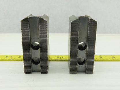 Dillon KW8 Serrated 1.5mm x 60° Soft Steel Lathe 8" Chuck Jaw Lot Of 2