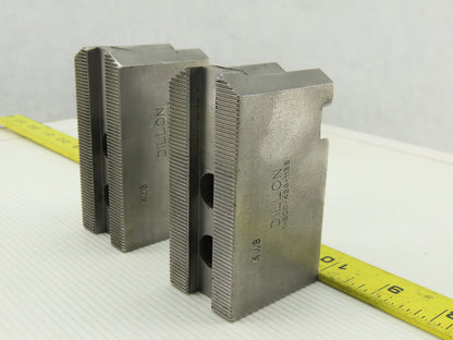 Dillon KW8 Serrated 1.5mm x 60° Soft Steel Lathe 8" Chuck Jaw Lot Of 2