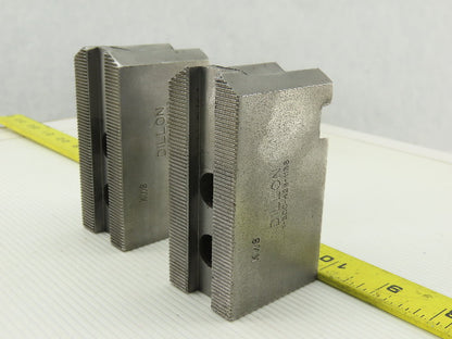Dillon KW8 Serrated 1.5mm x 60° Soft Steel Lathe 8" Chuck Jaw Lot Of 2