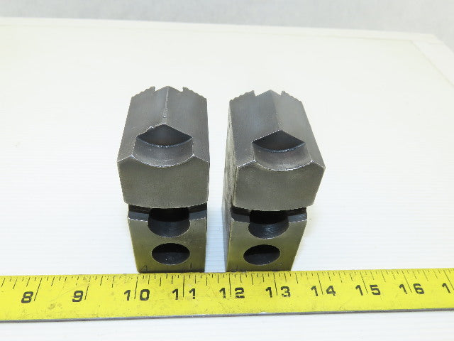 Vertech KT8200P Serrated 1.5mm x 60° Soft Steel Lathe 8" Chuck Jaw Lot Of 2