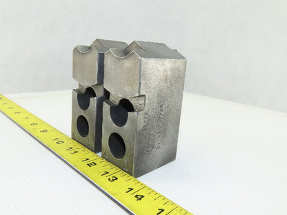 Vertech KT8200P Serrated 1.5mm x 60° Soft Steel Lathe 8" Chuck Jaw Lot Of 2
