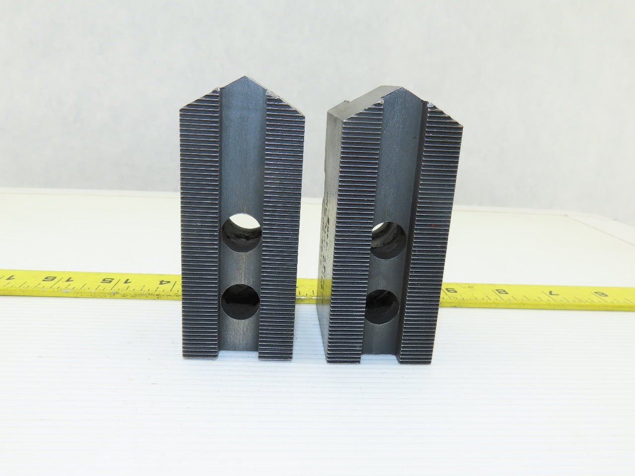 Vertech KT8200P Serrated 1.5mm x 60° Soft Steel Lathe 8" Chuck Jaw Lot Of 2