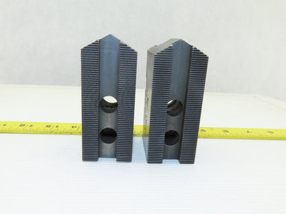 Vertech KT8200P Serrated 1.5mm x 60° Soft Steel Lathe 8" Chuck Jaw Lot Of 2