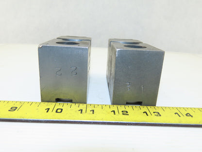 Vertech KT8200P Serrated 1.5mm x 60° Soft Steel Lathe 8" Chuck Jaw Lot Of 2