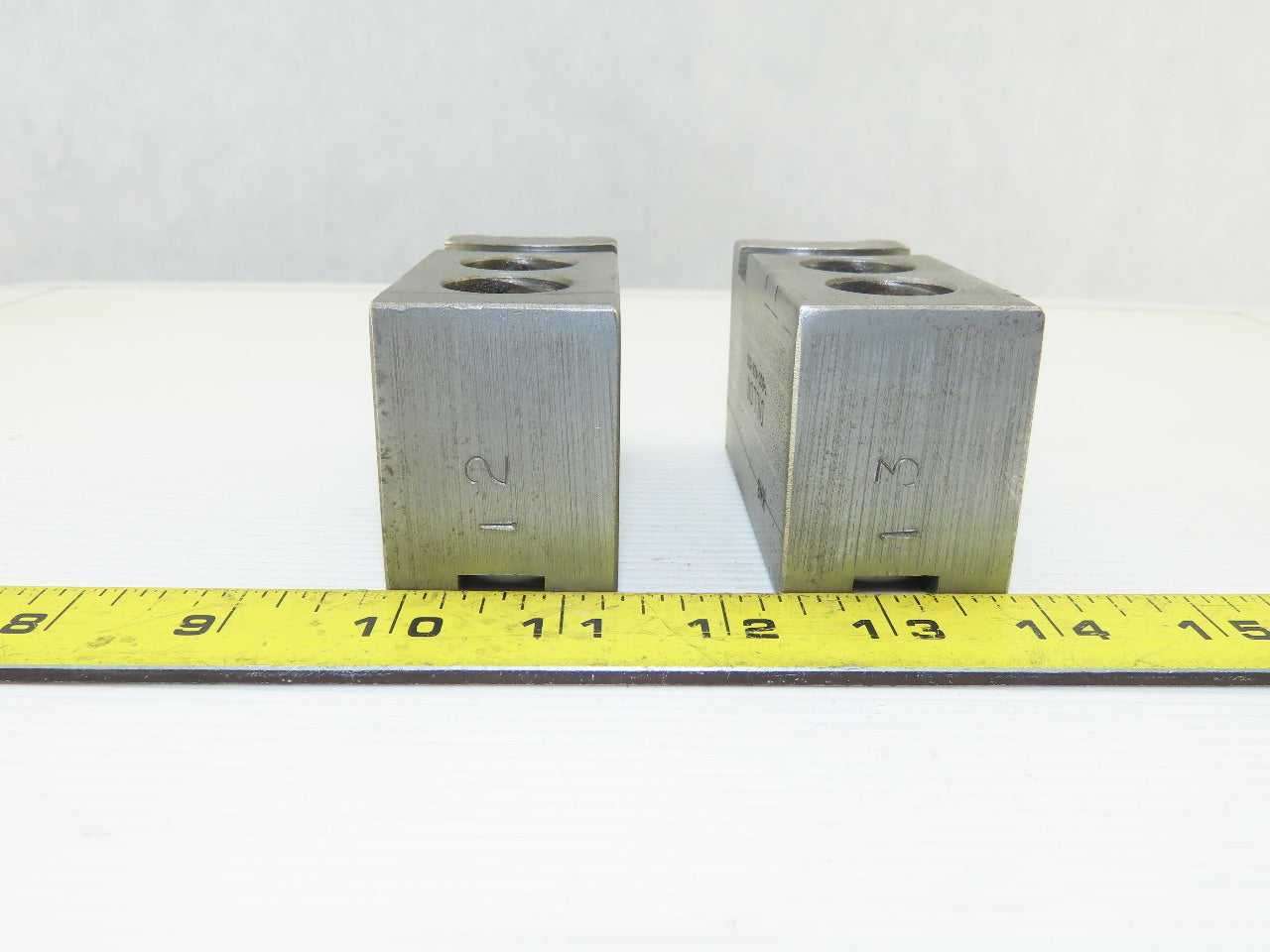 Dillon KW8 Serrated 1.5mm x 60° Soft Steel Lathe 8" Chuck Jaw Lot Of 2