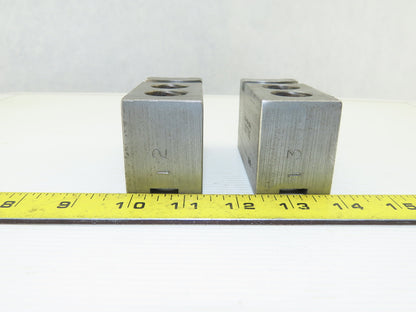 Dillon KW8 Serrated 1.5mm x 60° Soft Steel Lathe 8" Chuck Jaw Lot Of 2