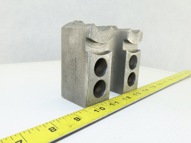 Dillon KW8 Serrated 1.5mm x 60° Soft Steel Lathe 8" Chuck Jaw Lot Of 2