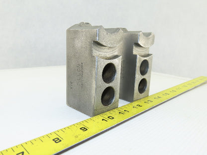 Dillon KW8 Serrated 1.5mm x 60° Soft Steel Lathe 8" Chuck Jaw Lot Of 2
