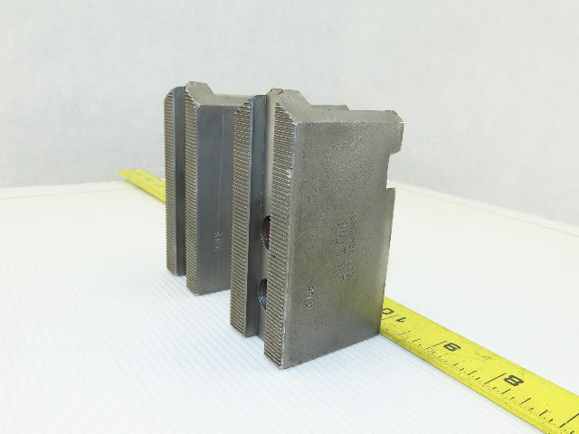 Dillon KW8 Serrated 1.5mm x 60° Soft Steel Lathe 8" Chuck Jaw Lot Of 2