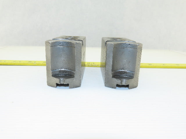 Dillon KW8 Serrated 1.5mm x 60° Soft Steel Lathe 8" Chuck Jaw Lot Of 2