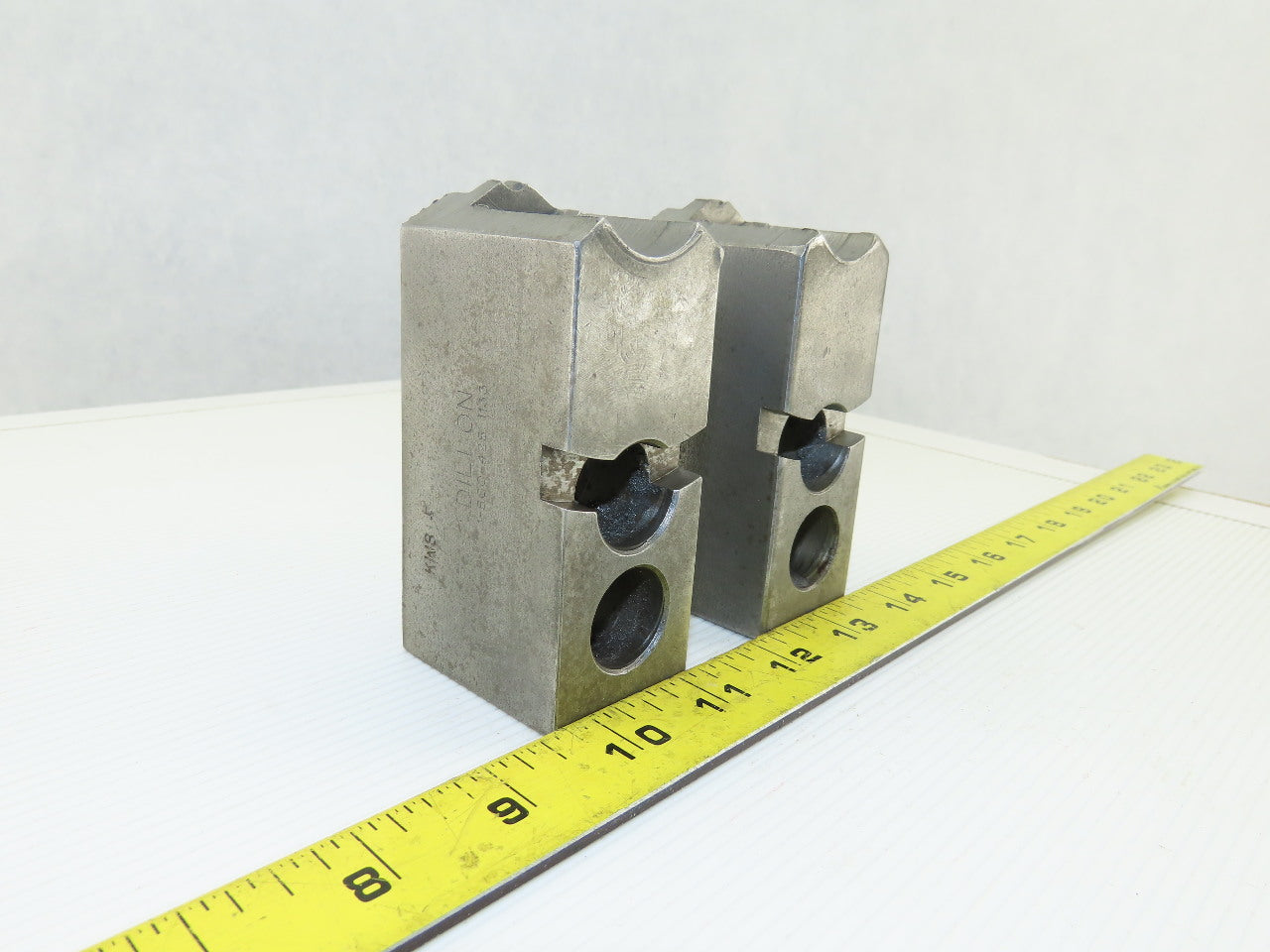 Dillon KW8 Serrated 1.5mm x 60° Soft Steel Lathe 8" Chuck Jaw Lot Of 2