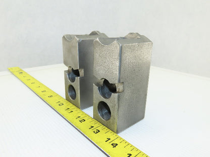 Dillon KW8 Serrated 1.5mm x 60° Soft Steel Lathe 8" Chuck Jaw Lot Of 2