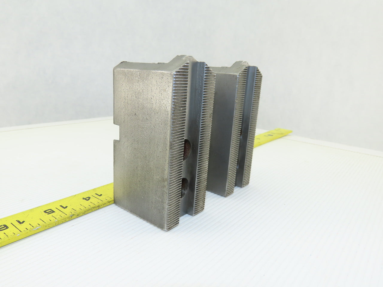 Dillon KW8 Serrated 1.5mm x 60° Soft Steel Lathe 8" Chuck Jaw Lot Of 2