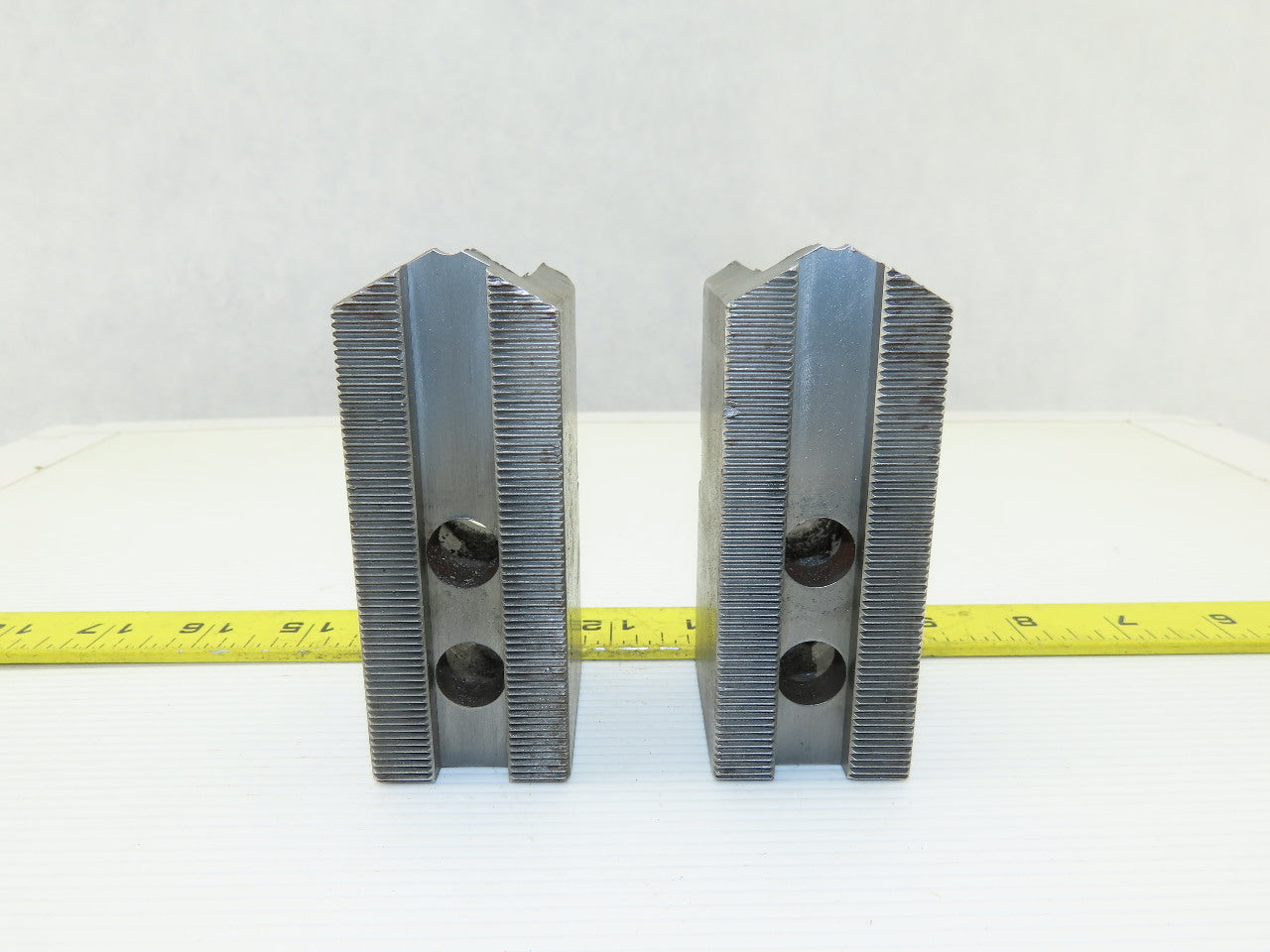 Dillon KW8 Serrated 1.5mm x 60° Soft Steel Lathe 8" Chuck Jaw Lot Of 2