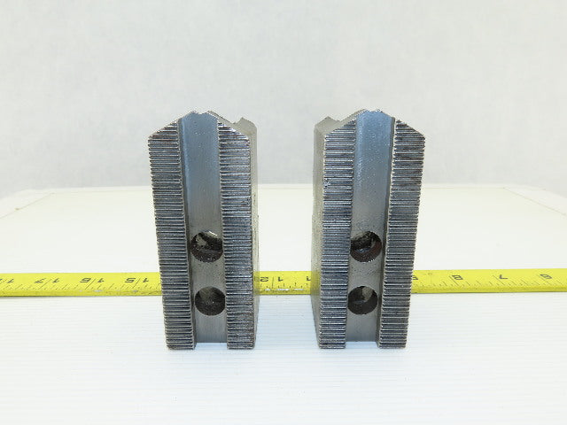 Dillon KW8 Serrated 1.5mm x 60° Soft Steel Lathe 8" Chuck Jaw Lot Of 2