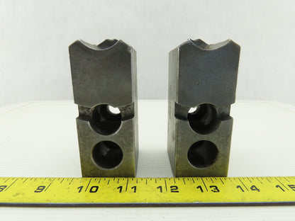 Dillon KW8 Serrated 1.5mm x 60° Soft Steel Lathe 8" Chuck Jaw Lot Of 2