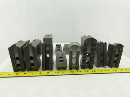 Dillon Ajax KW8 Serrated 1.5mm x 60° Soft Steel Lathe 8" Chuck Jaws Mixed Lot 13