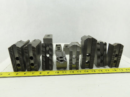 Dillon Ajax KW8 Serrated 1.5mm x 60° Soft Steel Lathe 8" Chuck Jaws Mixed Lot 13