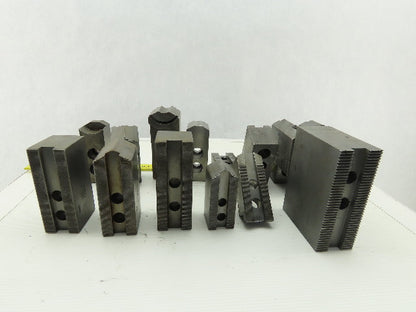 Dillon Ajax KW8 Serrated 1.5mm x 60° Soft Steel Lathe 8" Chuck Jaws Mixed Lot 13