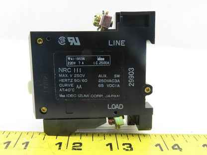 Idec NRC111 250V 7A And 5A Circuit Breaker Lot Of 3