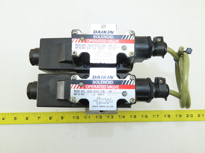 Daikin JSO-G02-2BA-20-N 4/3 Way Solenoid Operated Valve Check Manifold Bank
