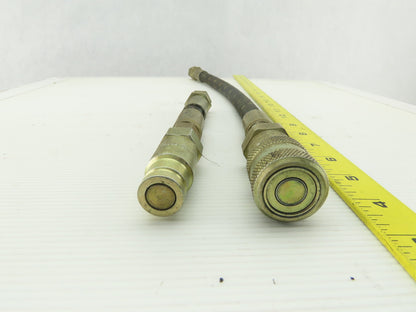 Parker 451AR-6 FF371-6EP 3/8" NPT Quick Connect 3000 PSI Hydraulic Hose 25" OAL