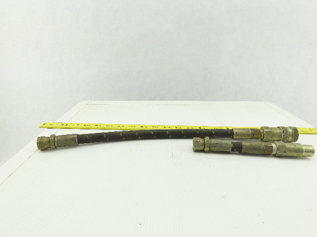 Parker 451AR-6 FF371-6EP 3/8" NPT Quick Connect 3000 PSI Hydraulic Hose 25" OAL