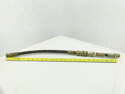 Parker 451AR-6 FF371-6EP 3/8" NPT Quick Connect 3000 PSI Hydraulic Hose 25" OAL