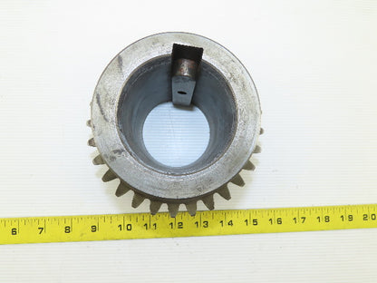 150mm OD x 40mm Wide 28T 17mm Pitch Spur Gear 70mm Bore 110mm Bore Length