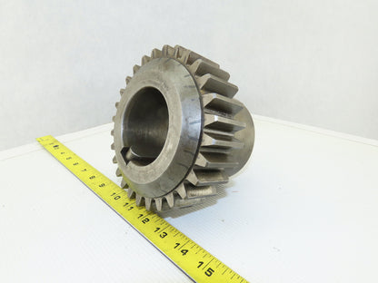 150mm OD x 40mm Wide 28T 17mm Pitch Spur Gear 70mm Bore 110mm Bore Length