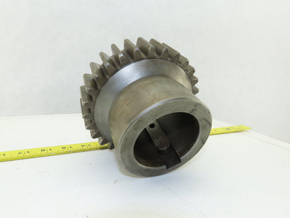 150mm OD x 40mm Wide 28T 17mm Pitch Spur Gear 70mm Bore 110mm Bore Length
