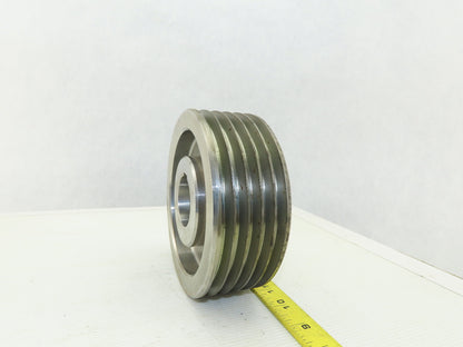 6-3/8" OD 5 Groove 3V Type Belt Pulley Sheave 1-9/16" Bore