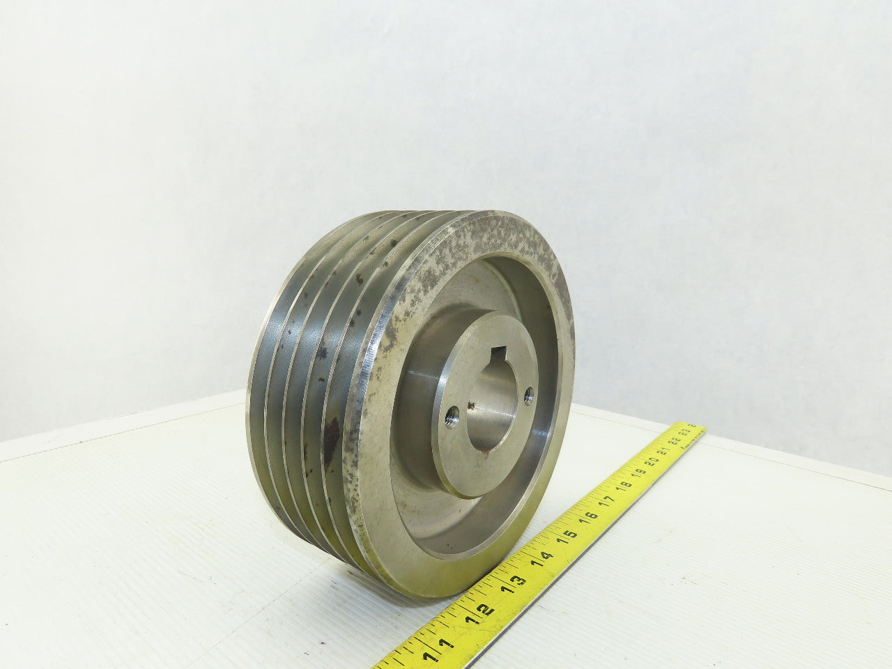 6-3/8" OD 5 Groove 3V Type Belt Pulley Sheave 1-9/16" Bore