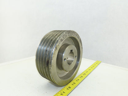 6-3/8" OD 5 Groove 3V Type Belt Pulley Sheave 1-9/16" Bore