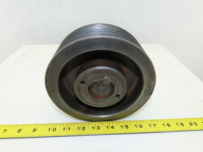 6-3/8" OD 5 Groove 3V Type Belt Pulley Sheave 1-9/16" Bore