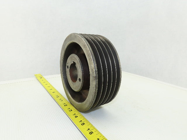 6-3/8" OD 5 Groove 3V Type Belt Pulley Sheave 1-9/16" Bore