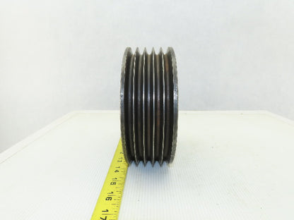 6-3/8" OD 5 Groove 3V Type Belt Pulley Sheave 1-9/16" Bore
