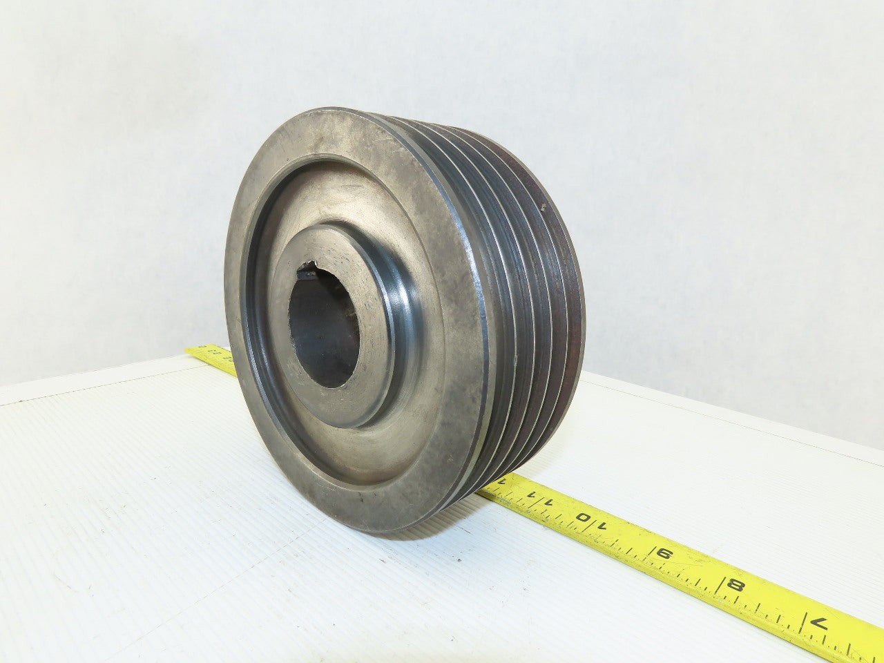 6-3/8" OD 5 Groove 3V Type Belt Pulley Sheave 1-9/16" Bore