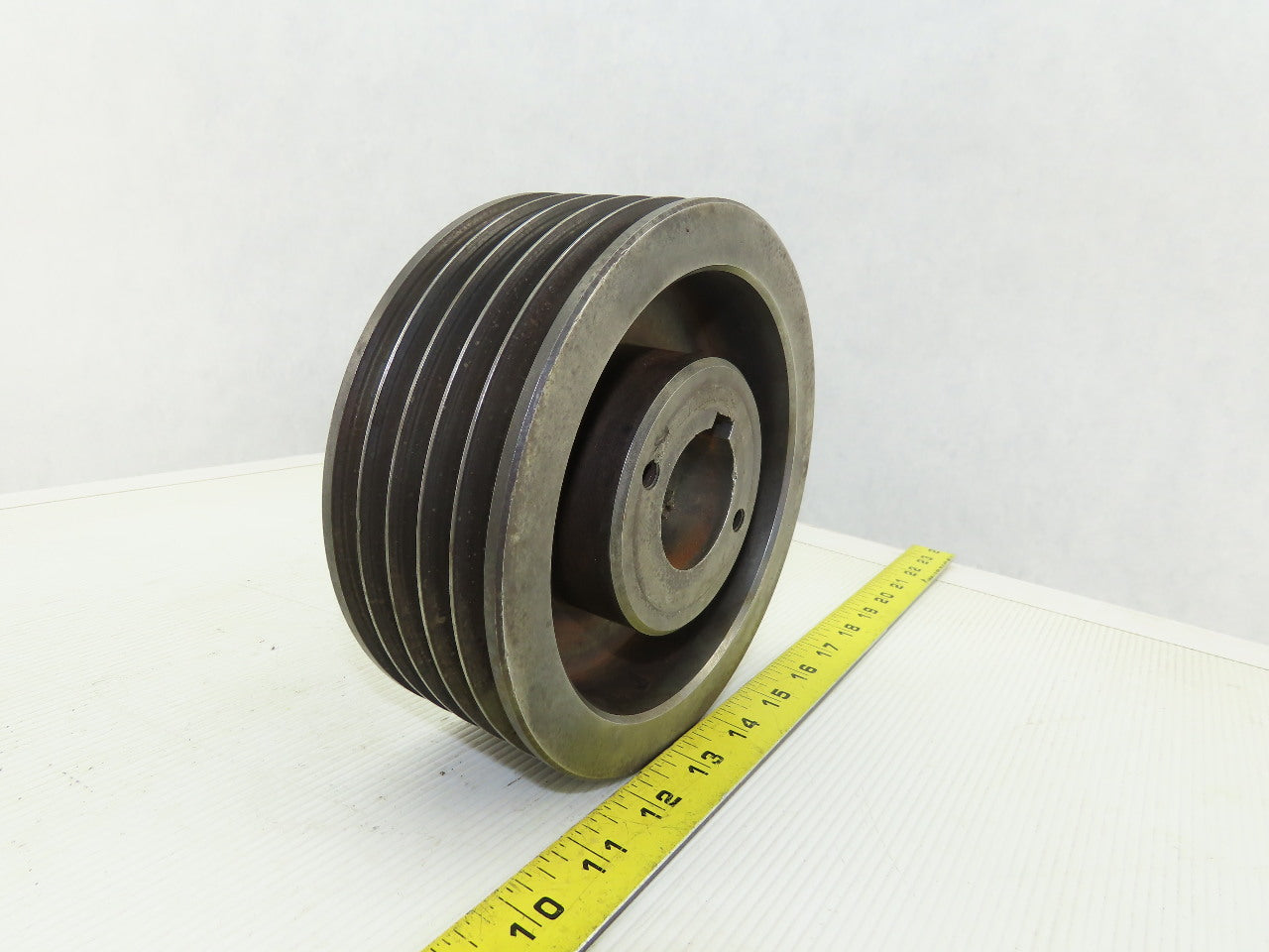 6-3/8" OD 5 Groove 3V Type Belt Pulley Sheave 1-9/16" Bore