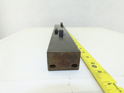 18-1/2" x 2-3/8" Wide 3 Adjustable Position Linear Limit Switch Dog Rail