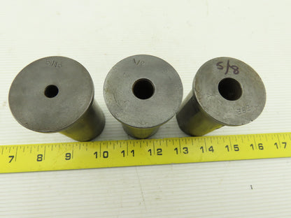 40mm OD x 5/16" 1/2" 5/8" Mixed Lot Tooling Adapter Lot Of 3