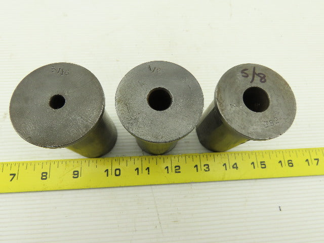 40mm OD x 5/16" 1/2" 5/8" Mixed Lot Tooling Adapter Lot Of 3