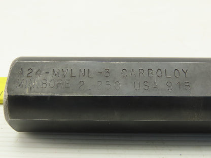 Carboloy A24-MVLNL-3 95° Cut Angle -5° Rake Indexing Left Turning Cutting Tool